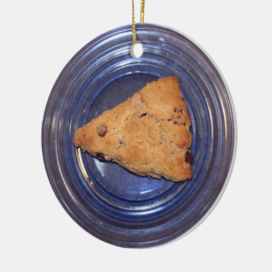 Chocolate Chunk Scone-versiering Keramisch Ornament (Links)