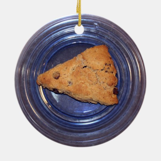 Chocolate Chunk Scone-versiering Keramisch Ornament (Achterkant)