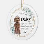 Chocolate Cockapoo Dog in het liefhebben van geheu Keramisch Ornament (Links)