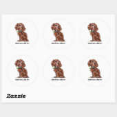 Chocolate Cockapoo - Gepersonaliseerd Ronde Sticker (Vel)