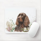 Chocolate Cocker Spaniel in Lilacs Muismat (Met muis)