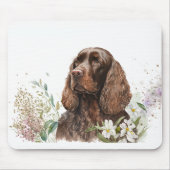 Chocolate Cocker Spaniel in Lilacs Muismat (Voorkant)