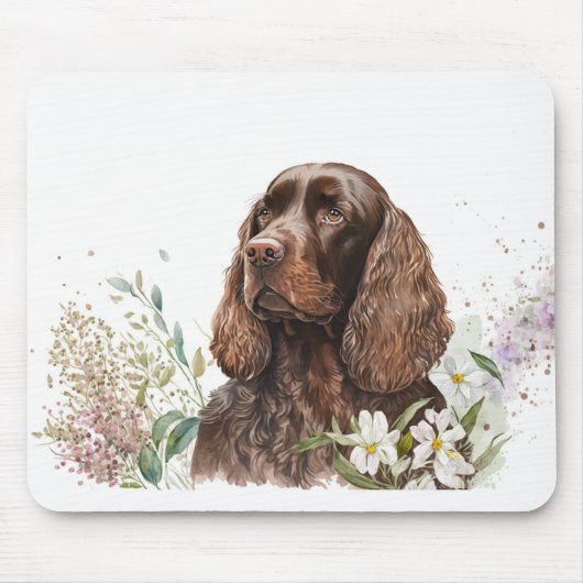 Chocolate Cocker Spaniel in Lilacs Muismat (Voorkant)