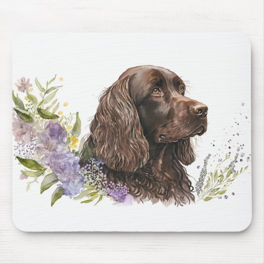 Chocolate Cocker Spaniel in Lilacs Muismat (Voorkant)