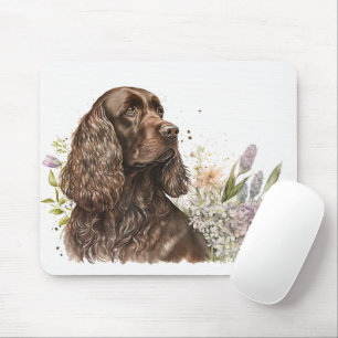 Chocolate Cocker Spaniel in Lilacs Muismat