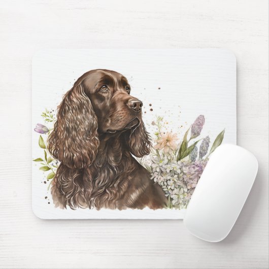 Chocolate Cocker Spaniel in Lilacs Muismat (Met muis)