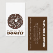 Chocolate Coconut Donut Doughnut Shop Donuts Food Visitekaartje (Voorkant / Achterkant)