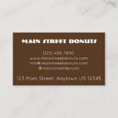 Chocolate Coconut Donut Doughnut Shop Donuts Food Visitekaartje (Achterkant)