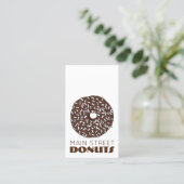 Chocolate Coconut Donut Doughnut Shop Donuts Food Visitekaartje (Staand voorkant)