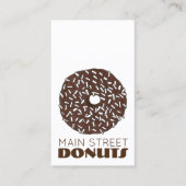 Chocolate Coconut Donut Doughnut Shop Donuts Food Visitekaartje (Voorkant)