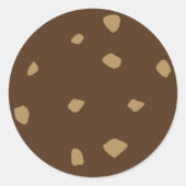 Chocolate Cookie Ronde Sticker (Voorkant)