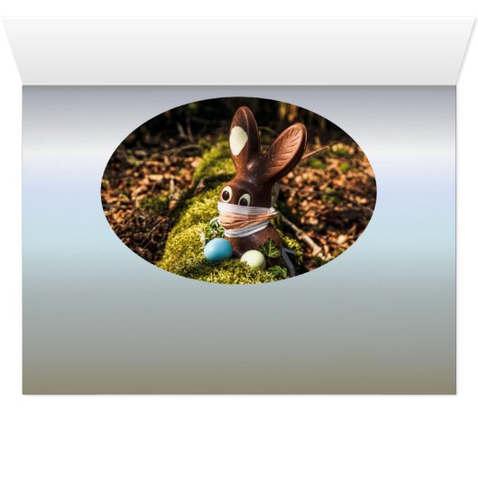 Chocolate Corona Easter Bunny (Binenzijde Horizontaal (Onderkant))