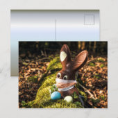 Chocolate Corona Easter Bunny Briefkaart (Voorkant / Achterkant)