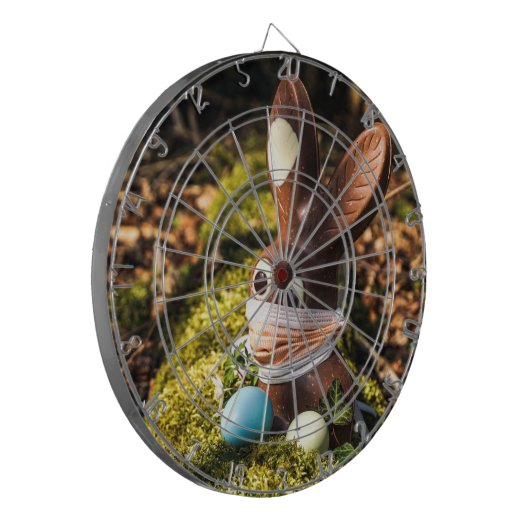 Chocolate Corona Easter Bunny Dartbord (Voorkant Links)