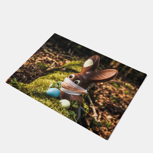 Chocolate Corona Easter Bunny Deurmat (Schuin)