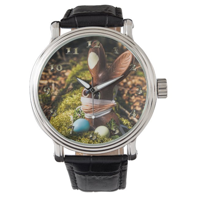 Chocolate Corona Easter Bunny Horloge (Voorkant)