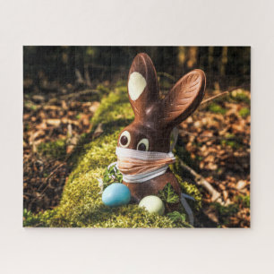 Chocolate Corona Easter Bunny Legpuzzel