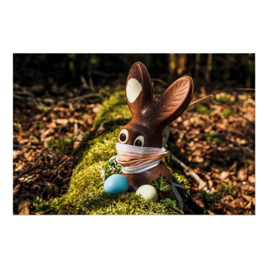 Chocolate Corona Easter Bunny Perfect Poster (Voorkant)