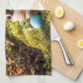 Chocolate Corona Easter Bunny Theedoek (Quarter Fold)