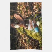 Chocolate Corona Easter Bunny Theedoek (Verticaal)