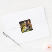 Chocolate Corona Easter Bunny Vierkante Sticker (Envelop)