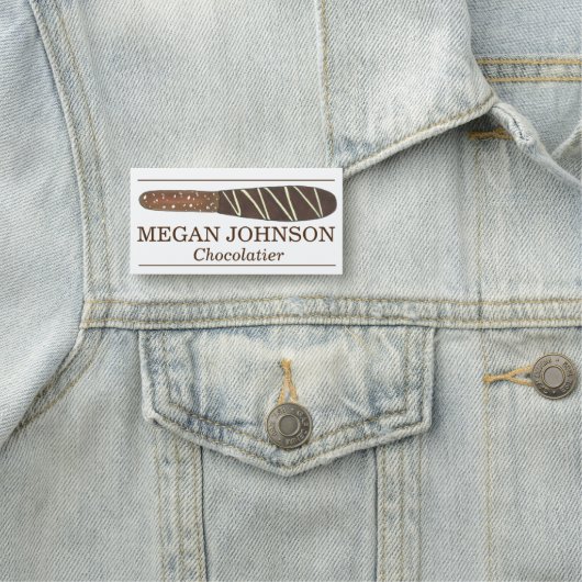 Chocolate Covered Pretzel Snoep Naamplaatje (In situ)