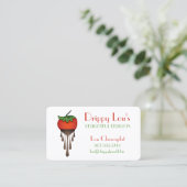 Chocolate covered strawberry vrucht confectionatie visitekaartje (Staand voorkant)