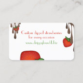 Chocolate covered strawberry vrucht confectionatie visitekaartje (Achterkant)