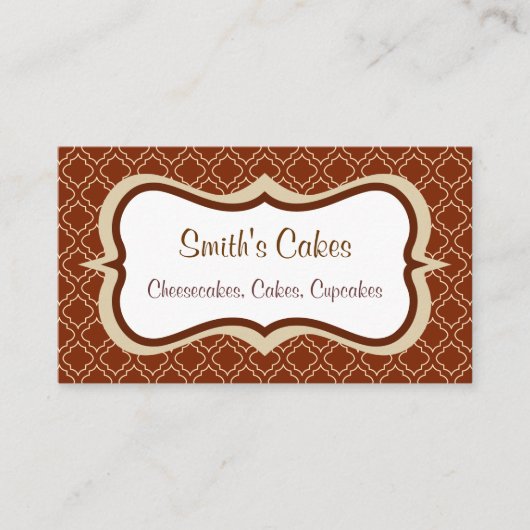 Chocolate Cream Pattern Visitekaartje (Voorkant)