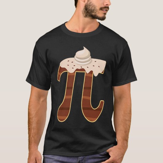 Chocolate Cream Pi Day Pie Math Foodie Pun Nerd T-shirt (Voorkant)