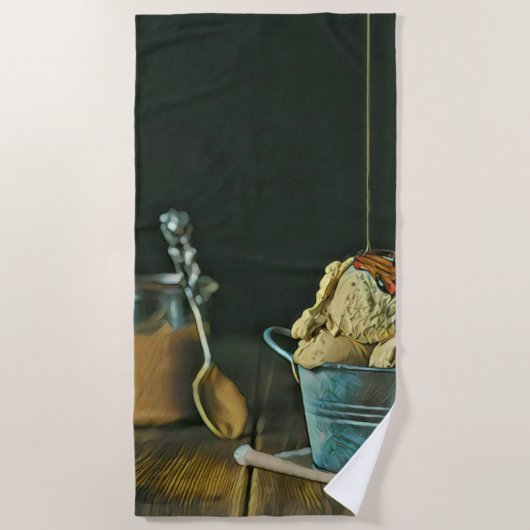 Chocolate cream scoop strandlaken (Voorkant)