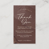Chocolate Cream Script Laat een Review QR Code Visitekaartje (Achterkant)