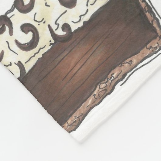 Chocolate Cream Slice Mississippi Mud Pie Foodie Fleece Deken (Hoek)