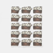 Chocolate Cream Slice Mississippi Mud Pie Foodie Fleece Deken (Voorkant)