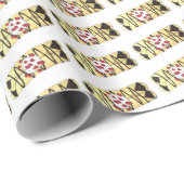 Chocolate Crêpe Pancake Frankrijk Cadeaupapier (Rol Hoek)