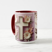 Chocolate Cross Floral Mok ai design (Voorkant links)