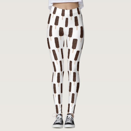 Chocolate Crunch Ice Cream Bar-patroon Leggings (Voorkant)