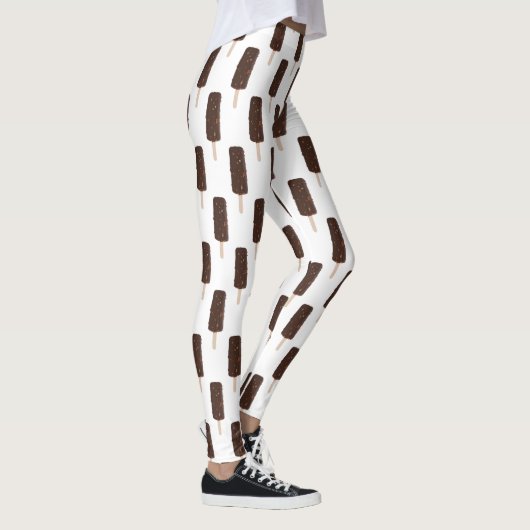 Chocolate Crunch Ice Cream Bar-patroon Leggings (Rechts)