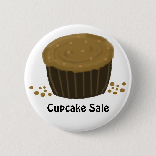Chocolate Cupcake - Cupcake Uitverkoop Ronde Button 5,7 Cm (Voorkant)