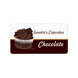 Chocolate Cupcake-labels Etiket