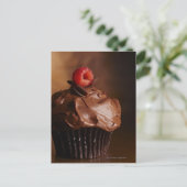 Chocolate Cupcake met frambozentopslag Briefkaart (Staand voorkant)