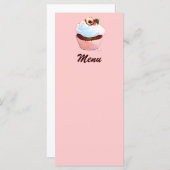 Chocolate Cupcake met menu Pansy (Voorkant / Achterkant)