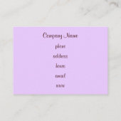 Chocolate Cupcake Visitekaartje (Achterkant)