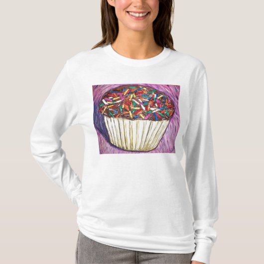 "Chocolate Cupcake with Sprinkles" T-shirt (Voorkant)