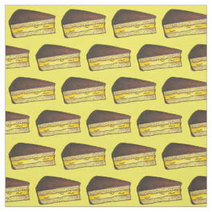 Chocolate Custard Boston Cream Pie Slice Dessert Stof
