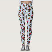 Chocolate Dachshund Schattigee Kersthondenvakantie Leggings (Voorkant)