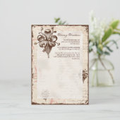 Chocolate Damask Swirl Driving Directions Hotel Informatiekaartje (Staand voorkant)