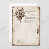 Chocolate Damask Swirl Driving Directions Hotel Informatiekaartje (Voorkant / Achterkant)