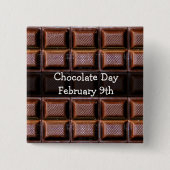 Chocolate Day February Food Holiday Button (Voorkant)