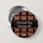 Chocolate Day February Food Holiday Button (Voorkant /achterkant)